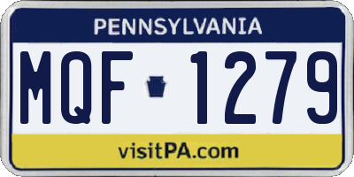PA license plate MQF1279