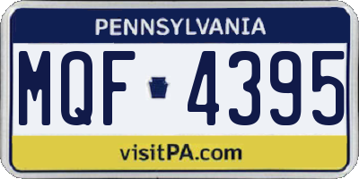 PA license plate MQF4395