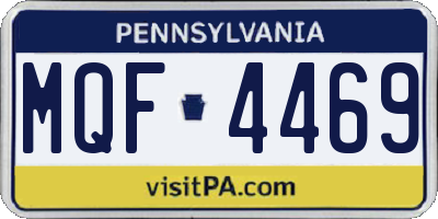 PA license plate MQF4469