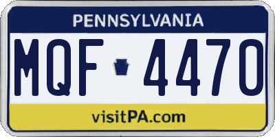 PA license plate MQF4470