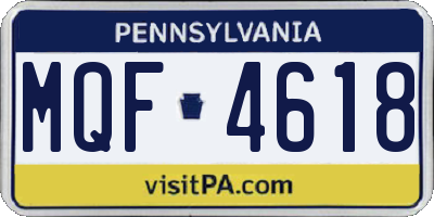 PA license plate MQF4618