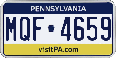 PA license plate MQF4659
