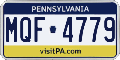 PA license plate MQF4779