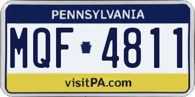 PA license plate MQF4811