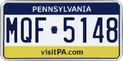 PA license plate MQF5148