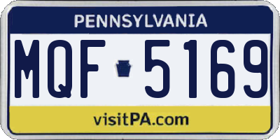PA license plate MQF5169