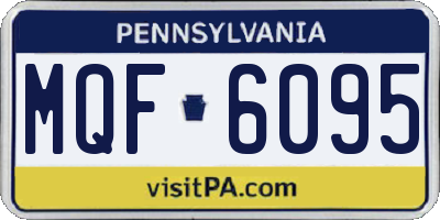 PA license plate MQF6095