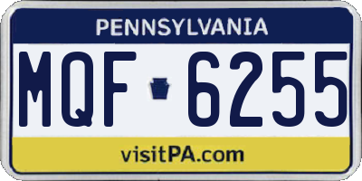 PA license plate MQF6255