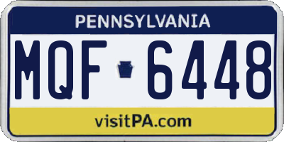 PA license plate MQF6448