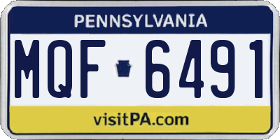 PA license plate MQF6491