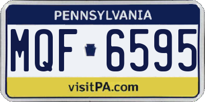 PA license plate MQF6595