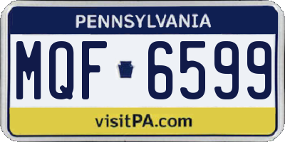 PA license plate MQF6599
