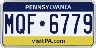 PA license plate MQF6779