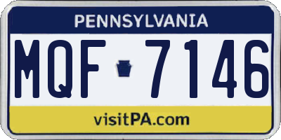 PA license plate MQF7146