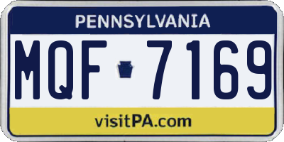 PA license plate MQF7169