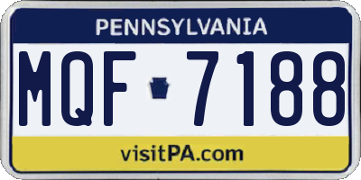 PA license plate MQF7188