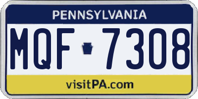 PA license plate MQF7308