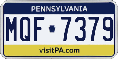 PA license plate MQF7379