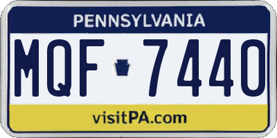 PA license plate MQF7440