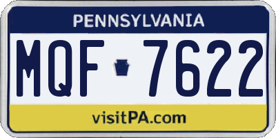 PA license plate MQF7622