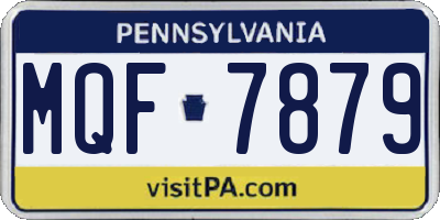 PA license plate MQF7879