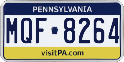 PA license plate MQF8264
