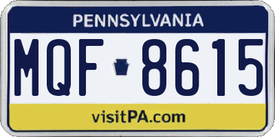 PA license plate MQF8615