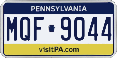 PA license plate MQF9044