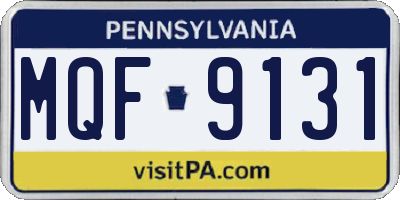 PA license plate MQF9131