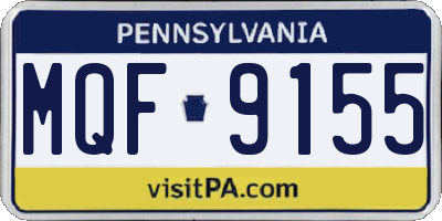 PA license plate MQF9155