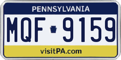 PA license plate MQF9159