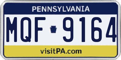 PA license plate MQF9164