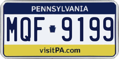 PA license plate MQF9199