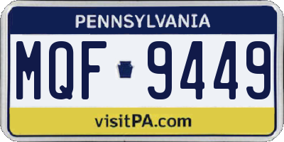 PA license plate MQF9449