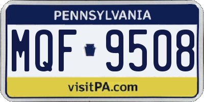 PA license plate MQF9508