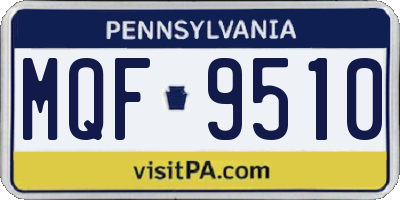 PA license plate MQF9510