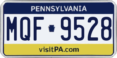 PA license plate MQF9528