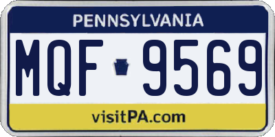 PA license plate MQF9569