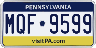 PA license plate MQF9599