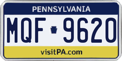 PA license plate MQF9620