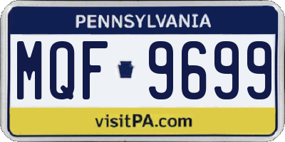 PA license plate MQF9699