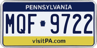PA license plate MQF9722