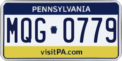PA license plate MQG0779