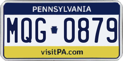 PA license plate MQG0879
