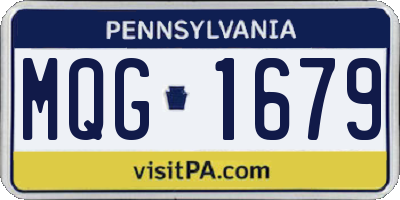 PA license plate MQG1679