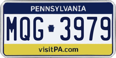 PA license plate MQG3979