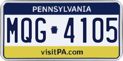 PA license plate MQG4105