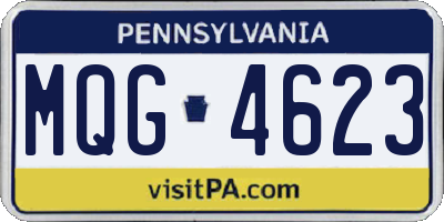 PA license plate MQG4623