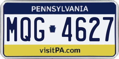 PA license plate MQG4627