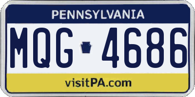 PA license plate MQG4686